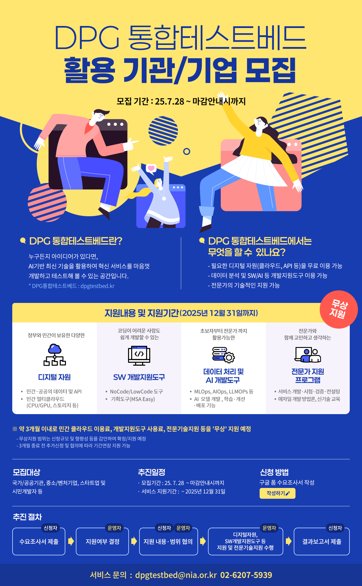 DPG 통합테스트베드 활용 기관/기업 모집 안내 썸네일