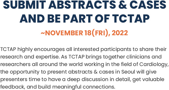 Submit Abstracts & Cases and Be Part of TCTAP