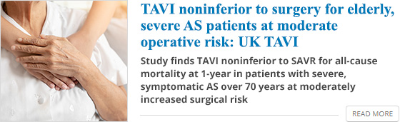 TAVI noninferior to surgery for elderly, severe AS patients at moderate operative risk: UK TAVI
