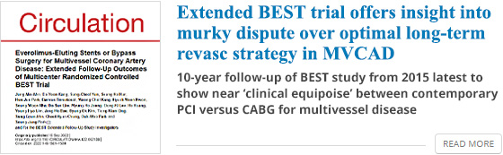 Extended BEST trial offers insight into murky dispute over optimal long-term revasc strategy in MVCAD